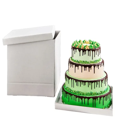 Funcakes Tortenbox weiss 37 x 37 x 45 cm - Detailfarbe: Weiss - Materialtyp: Papier - Material: Karton