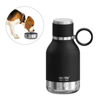 Asobu - Dog Bowl - Edelstahlflasche mit Hundenapf 1 Liter Schwarz