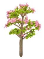 HobbyFun Mini-Figur Baum blühend 5.5 cm - Detailfarbe: Grün - Braun - Material: Kunststoff - Verpackungseinheit: 1 Stück - Motiv: Wald - Anlass: Basteln