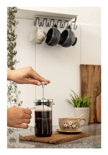 FURBER Kaffeebereiter 0.35 l, Schwarz/Transparent - Materialtyp: Glas - Material: Borosilikatglas - Zubereitungssystem: French Press - Detailfarbe: Transparent - Schwarz - Anzahl Tassen: 3 × - Fassungsvermögen: 0.35 l