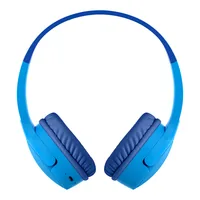 Belkin Wireless On-Ear-Kopfhörer SoundForm Mini Blau - Detailfarbe: Blau - Kopfhörer Ausstattung: Lautstärkebegrenzung - Spritzwassergeschützt - Verbindungsmöglichkeiten: 3 -5 mm Klinke (Klinkenstecker) - Bluetooth - Einsatzbereich: Kinderkopfhörer - Trag