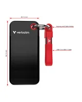 Verbatim Pocket SSD 1 TB USB tipo-C 3.2 Gen 2 (3.1 Gen 2) Nero, Rosso