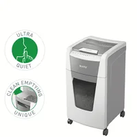 Leitz Bürogeräte Aktenvernichter IQ Autofeed Office, P-4, 300 Blatt - Vernichtbare Aktentypen: Büroklammern - Heftklammern - Kreditkarten - Papier - Schnittart: Partikelschnitt - Sicherheitsstufe: 4 - Schnittausgabe: 4 x 24 mm - Blattkapazität: 300 Seiten
