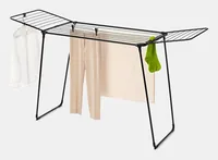 Brabantia Standtrockner HangOn 22 m, Schwarz matt - Leinenlänge: 22 m - Detailfarbe: Schwarz matt - Wäscheständer Art: Standtrockner - Material: Stahl