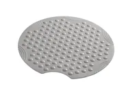 Ridder Duschwanneneinlage Tecno Ø 55 cm, Grau - Breite: 55 cm - Länge: 55 cm - Detailfarbe: Grau - Detailmaterial: Polyvinylchlorid (PVC) - Grundmaterial: Kunststoff