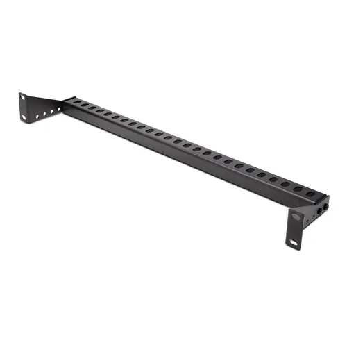 StarTech.com 1U Rack Mountable Cable Lacing Bar w/Adjustable Depth, Cable Support Guide For Organized 19" Racks/Cabinets, Horizontal Cable Guide For Patch Panels/Switches/PDUs