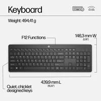 HP 230 Wireless Mouse and Keyboard Combo White clavier Souris incluse RF sans fil Blanc