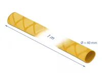 Delock Schrumpfschlauch X-Muster rutschfest 1 m x 40 mm Gelb - Detailfarbe: Gelb - Durchmesser: 40 mm - Länge: 1 m - Material: Polyolefin