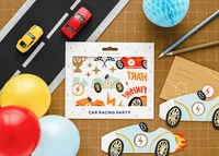 Partydeco Tattoo Set Auto 11 Motive - Kategorie: Tattoo - Altersempfehlung ab: 3 Jahren