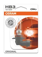 OSRAM Glühlampe HB3 12V 60W P20d PKW - Anwendungsbereich: PKW - Set: Nein - Leuchten Art: HB3 - Leuchtmittel Technologie: Halogen - Lampensockel: P20d - Farbtemperatur: Warmweiss (WW)