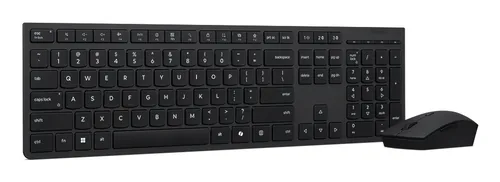 Lenovo 4X31R64328 clavier Souris incluse Bureau RF sans fil + Bluetooth Allemand Noir