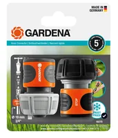 GARDENA Schlauchkupplung Zweier-Satz, 19 mm (3/4) - Produkttyp: Anschluss-Set - Material: Kunststoff