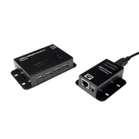 Logilink USB 2.0 Cat.5 Extender bis 50m mit 4-port Hub, POE