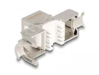 Delock Keystone-Modul RJ45 Cat.6A mit blauer Staubschutzkappe - Modultyp: Keystone - Anschluss Front: Buchse RJ-45 - Anschluss Rück: LSA - Medientyp: Netzwerk - Schirmung: Ja - Verpackungseinheit: 1 Stück