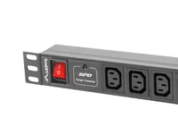 LANBERG PDU RACK POWER STRIP (1U,10A,7X IEC C13,2M)
