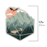 GlassStaff A d20 Scene Pin lapel pin Enamel
