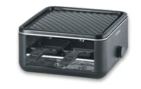 Severin Racletteofen Black Line Lite Mini RG 2360 4 Personen - Anzahl Personen: 4 - Funktionen: Antihaftbeschichtung - Grillplatte - Raclette - Regelbarer Thermostat - Rutschfeste Füsse - Connect-System: Keine Angaben - Grillplatte: Keramik - Pfännchenabl