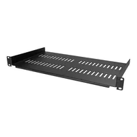 StarTech.com Belüfteter Server Rack Fachboden 1 HE - 25 cm Tief - Stahl - Rack - Regal - Schwarz - 1U - 25.4 cm (10")