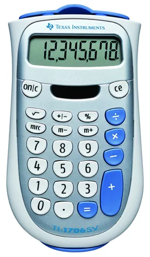 Texas Instruments TI-1706 SV calculator Desktop Basic Silver, White