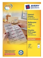 Avery Zweckform Universal-Etiketten 3679 97 x 55 mm, 100 Blatt - Klebehaftung: Permanent - Drucker Kompatibilität: Laser - Inkjet - Anzahl Blatt: 100 × - Papierformat: A4 - Anzahl Etiketten: 1000 - Etikettengrösse: 97 x 55 mm