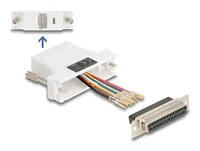 DELOCK D-Sub 25 Pin Buchse zu RJ45 Buchse Montagesatz weiß