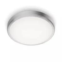 Philips Deckenleuchte Doris, 17W, 4000K, IP44, nickel - Leuchten Kategorie: Deckenleuchte - Betriebsart: Netzbetrieb - Lampensockel: LED fest verbaut - Farbtemperatur Kelvin: 4000 K - Dimmbar: nicht dimmbar - Farbwiedergabeindex CRI: 80