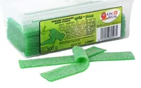King Regal Gummibonbons Mini Sour Strips Apfel 300 g - Produkttyp: Gummibonbons - Nährwertangabe pro: 100 g - Energiegehalt (in kj): 358 KJ - Energiegehalt (in kcal): 1425 Kcal - Fett: 3 g - Davon gesättigte Fettsäuren: 2.7 g
