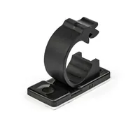 StarTech.com 100 Selbstklebende Kabelklemmen Mittel - PC Kabelmanagement/Kabelhalterung - Kabel Organisator - Netzwerk/USB/Ethernet Kabelclips - Nylonklemme UL/94V-2 Brandklasse - Schwarz (CBMCC2)