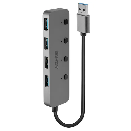 LINDY 4 port USB 3.0 hub -  with on/off switch