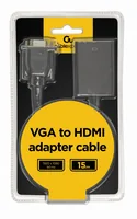 Gembird A-VGA-HDMI-01 video cable adapter 0.15 m HDMI Type A (Standard) VGA (D-Sub) Black