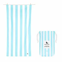 Dock & Bay Strandtuch Cabana L, Hellblau/Weiss - Schnelltrocknend: Ja - Breite: 90 cm - Länge: 160 cm - Farbe: Weiss - Hellblau - Material: Polyester - Polyamid (PA) - Sportart: Outdoor