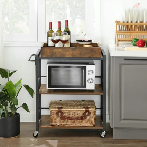 Vasagle Bar Trolley With Tray