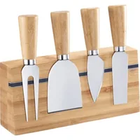 Westmark Käsemesser-Set Silber/Braun - Typ: Käsemesser - Klingenmaterial: Edelstahl - Griffmaterial: Holz - Inklusive Messerblock: Ja - Set: Ja - Klingenschliff: Glatter Schliff