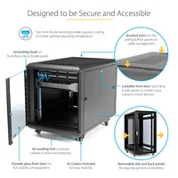 12U 36IN SERVER RACK CABINET .