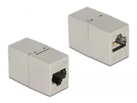 Delock Kupplung RJ45 - RJ45, Cat.6A, Metall 1 Stück - Zubehörtyp: Kupplung - Detailfarbe: Silber - Verpackungseinheit: 1 Stück