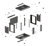 LANBERG 19"" 4U 540x350 Wandgehäuse Glastür FlatPack sw