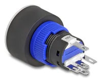DeLOCK 22049 electrical switch Pushbutton switch Black, Blue, Silver