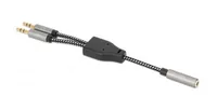 MANHATTAN Headset-Adapterkabel mit Aux Y-Audiosplitter 15cm