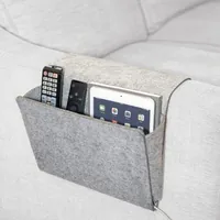 Kikkerland Aufbewahrungsbox für das Sofa aus Filz - Materialtyp: Textil - Material: Filz - Produkttyp: Aufbewahrungstasche - Detailfarbe: Grau
