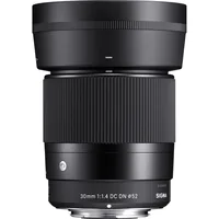 Sigma Festbrennweite 30mm F/1.4 DC DN – Fujifilm X-Mount - Objektivtyp: Standard - Widerstandsfähigkeit: Spritzwassergeschützt - Staubgeschützt - Filterdurchmesser: 52 mm - Brennweite Max.: 30 mm - Anzahl Gruppen: 7 - Anzahl Linsen: 9