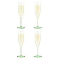 Bodum Outdoor-Champagnerglas Oktett 120 ml, Grün, 4 Stück - Produkttyp: Champagnerglas - Material: Kunststoff - Biologisch abbaubar: Nein - Nachhaltigkeit: Nicht angegeben - Set: Ja - Zusammenklappbar: Nein