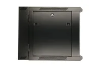 Extralink 6U 600X600 AZH WALL-MOUNTED RACKMOUNT CABINET SWING TYPE BLACK Rack monté sur le mur Noir