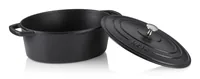 Kela Bräter Calido 23 cm, Schwarz - Material: Gusseisen - Topfart: Bräter - Kompatible Kochfelder: Glaskeramik - Gas - Halogen - Induktion - Antihaftbeschichtung: Ja - Detailfarbe: Schwarz - Set: Nein