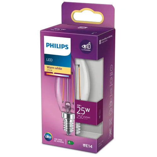 Philips Filament Candle Clear 25 W B35 E14