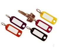 DURABLE Schlüsselanhänger 6 Stück, Mehrfarbig - Motiv: Ohne Motiv - Detailfarbe: Rot - Gelb - Blau - Schwarz
