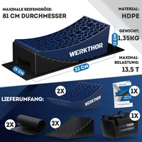 Werkthor Stufenlose Auffahrkeile 2er Set, Orange - Nachhaltigkeit: Nicht angegeben - Zubehörtyp: Rampe/Keil