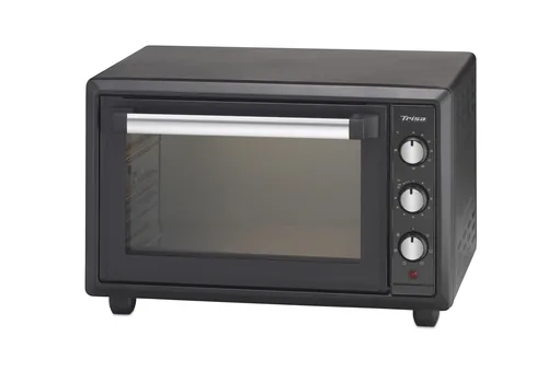 Trisa Backofen Forno Gusto 34 l, Schwarz - Funktionen: Backen - Braten - Grill - Ausstattung: Backblech - Gitterrost - Drehspiess - Breite: 50 cm - Höhe: 30 cm - Tiefe: 39.5 cm - Detailfarbe: Schwarz