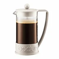 Bodum Kaffeebereiter Brazil Creme, 1 l - Materialtyp: Kunststoff - Material: Borosilikatglas - Kunststoff - Zubereitungssystem: Kanne - Anzahl Tassen: 8 × - Spülmaschinenfest: Ja - Fassungsvermögen: 1 l