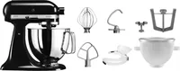 KitchenAid Küchenmaschine KSM135 Schwarz - Funktionen: Kneten - Rühren - Schlagen - Detailfarbe: Schwarz - Gerätetyp: Küchenmaschine - Leistungsaufnahme Betrieb: 300 W - Timerfunktion: Keine Angaben - Display vorhanden: Nein