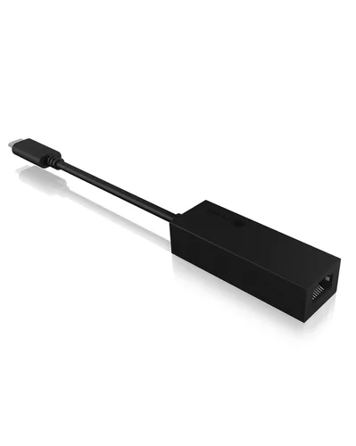 ICY BOX Netzwerk-Adapter IB-LAN100-C3 USB 3.0 Type-C zu RJ45 - Schnittstellen: RJ-45 (LAN) - Schnittstellengeschwindigkeit: 10/100/1000 Mbit/s - Formfaktor: Extern - Anwendungsbereich: Home - Business - Anschlussart: USB Typ-C